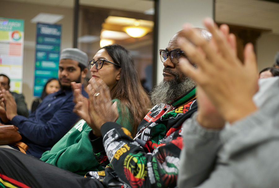 NAU Professor applauding during Black History Month