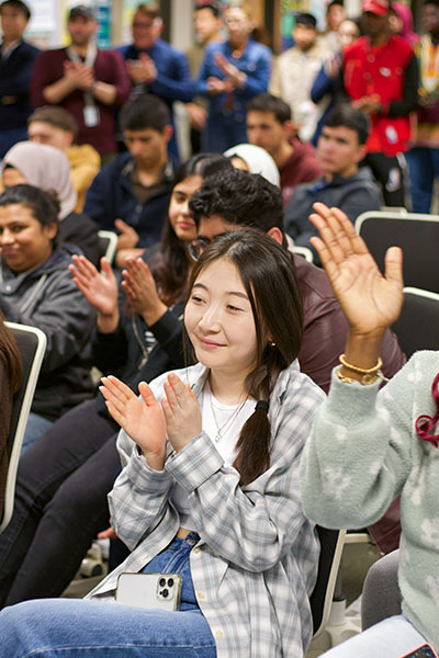 NAU Students applauding